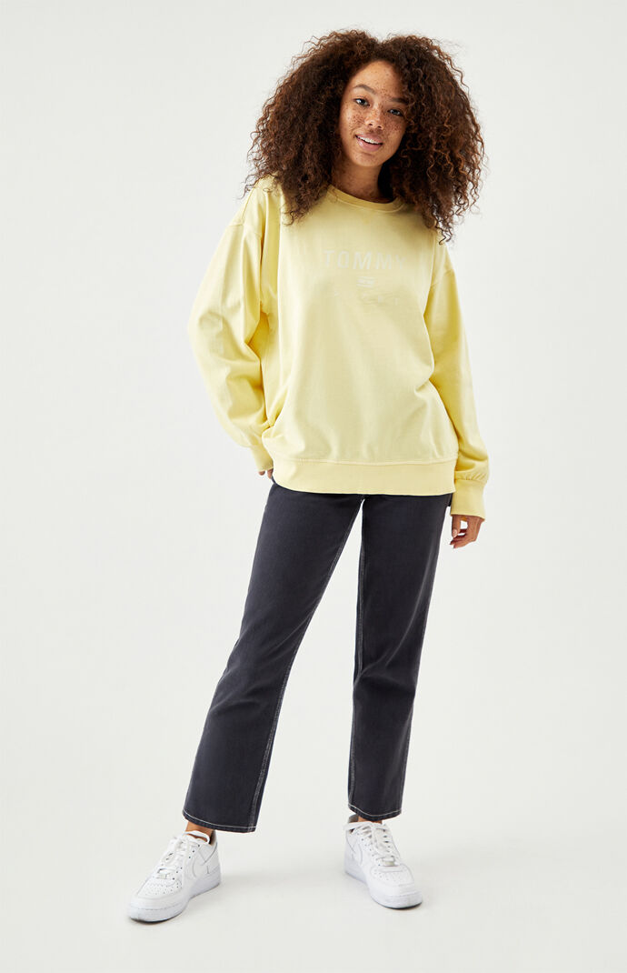 Tommy hilfiger vintage tommy boyfriend crew neck hot sale sweatshirt