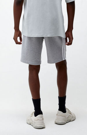 Heather Grey 3-Stripes Active Shorts image number 4