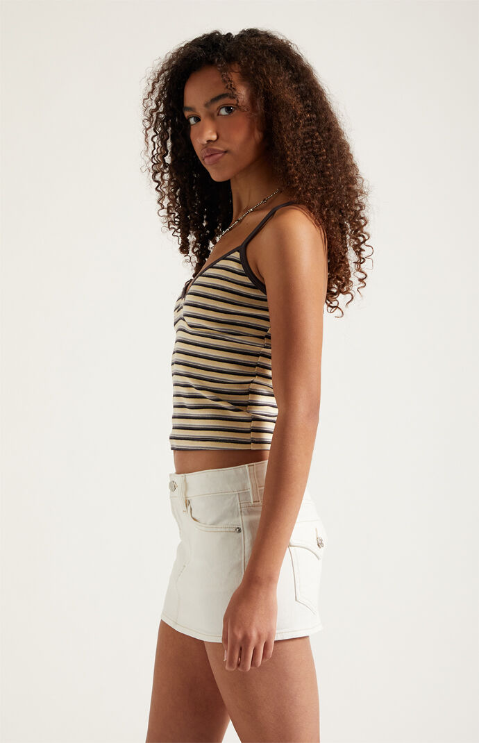 Pacsun Piper Stretch White Jean Micro Mini Skirt | Pacsun