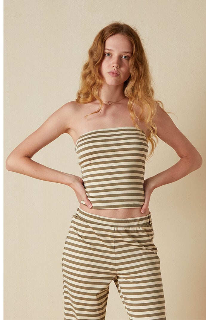Your Favorite Lila Striped Tube Top