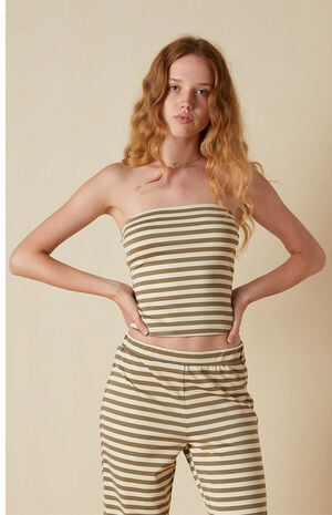 Lila Striped Tube Top image number 1