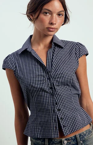Georgie Short Sleeve Button Up Top image number 2