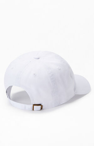White & Pink NY Yankees Strapback Dad Hat image number 2