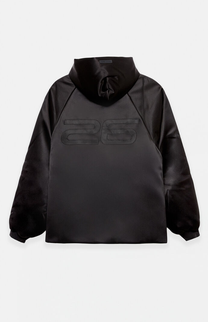 Fear of God ESSENTIALS Vintage Black Hooded Bomber Jacket