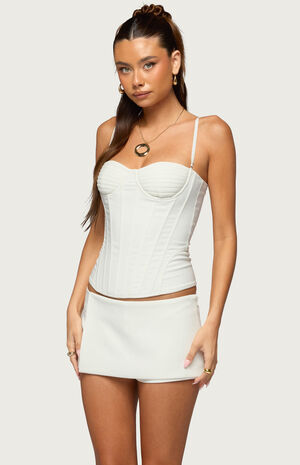 Alixa Pleated Detachable Straps Corset image number 2