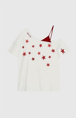 Star Graphic Off-The-Shoulder T-Shirt image number 4