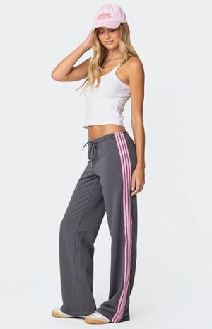 Averie Contrast Striped Sweatpants image number 1