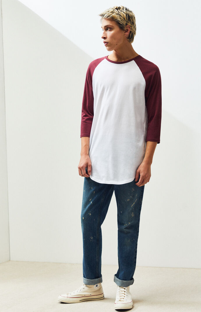 Remy Raglan Long Sleeve Scallop T-Shirt