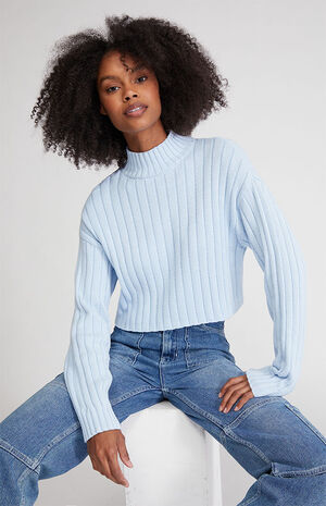 Brandy Melville Ribbed Sweater Long Sleeve Mock Neck Size XS/S