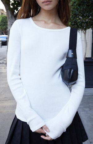 White Leah Long Sleeve Top image number 2