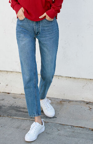 Medium Wash Straight Leg Jeans image number 1