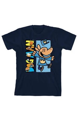 Kids Dog Man Jumping T-Shirt image number 1