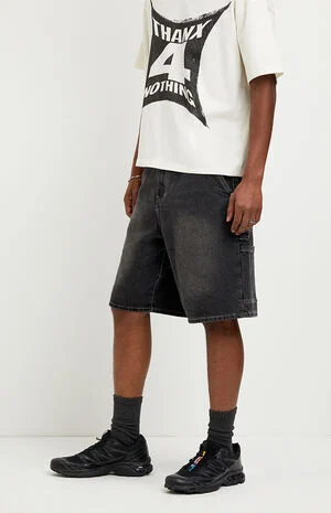 Parker Baggy Jean Shorts Carpenter Black image number 3