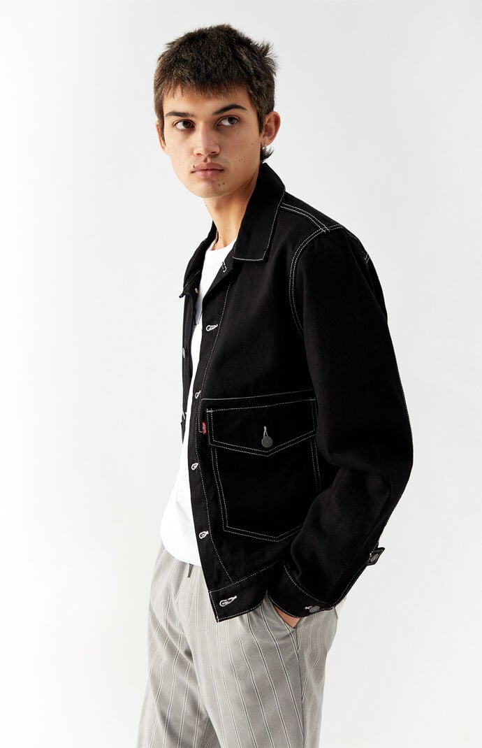 Black At Work Trucker Jacket
