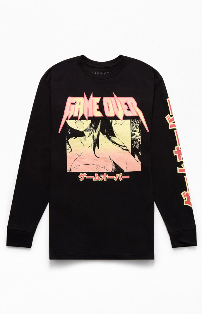graphic tee over long sleeve