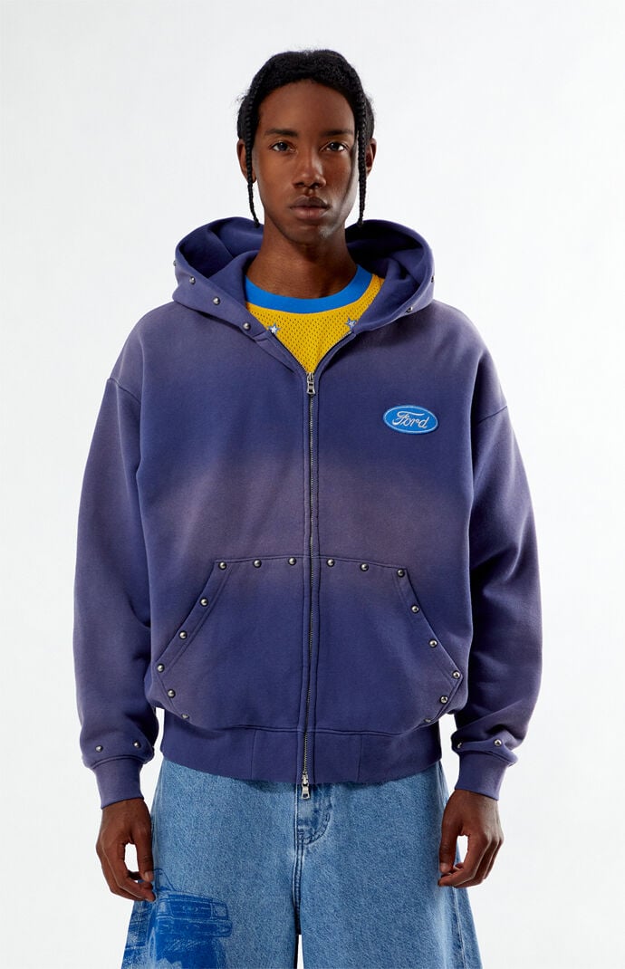 FORD Studded Logo Full Zip Hoodie | PacSun
