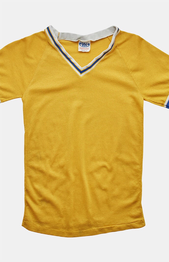 PS VINTAGE '80s Knit Striped Jersey V-neck Top