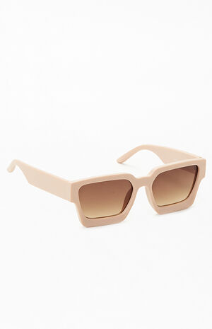 Tan Square Frame Sunglasses image number 1