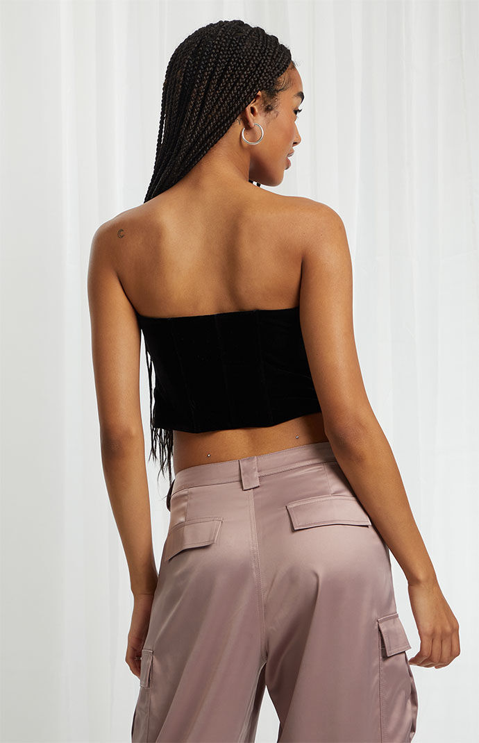 Beverly Beck Sienna Strapless Velvet Tube Top PacSun