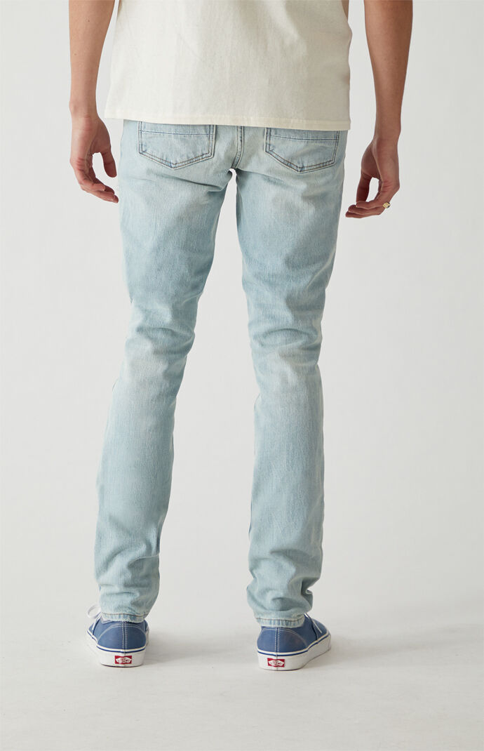 pacsun light ripped stacked skinny jeans
