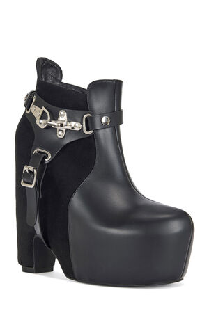 Women's Abyss Black Platform Hardware Booties image number 2