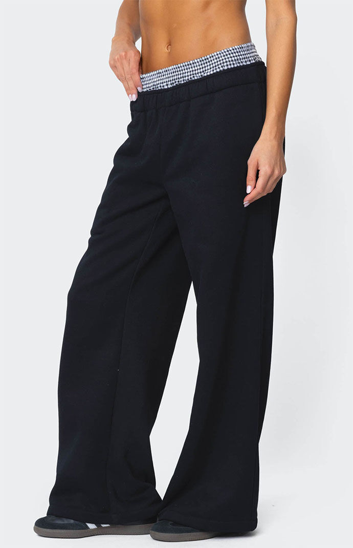 Edikted Gingham Boxer Detail Sweatpants | PacSun