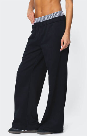 Gingham Boxer Detail Sweatpants image number 3