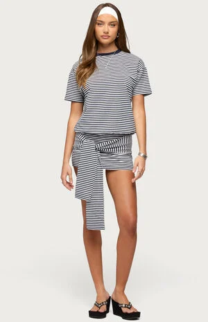 Ardeney Striped T-Shirt Mini Dress image number 1