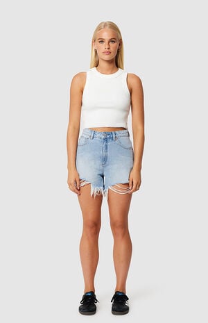 Cindy Venice High Waisted Relaxed Denim Shorts image number 4