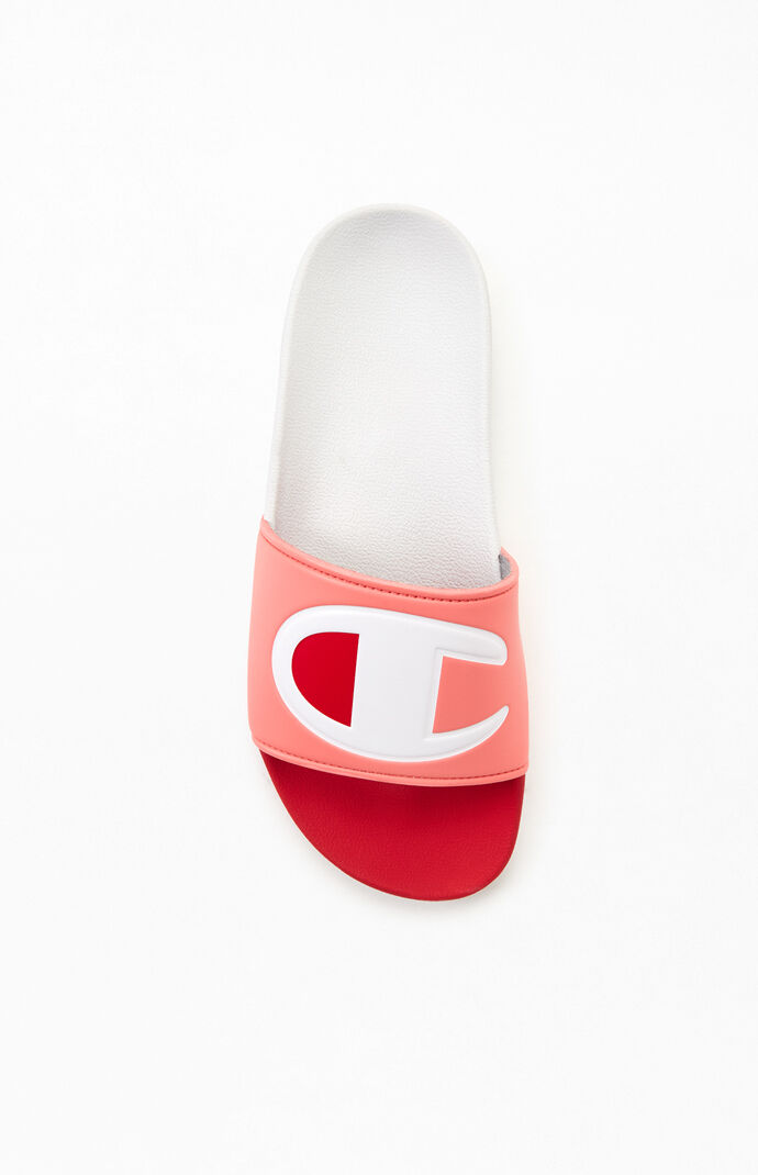 All red hotsell champion slides