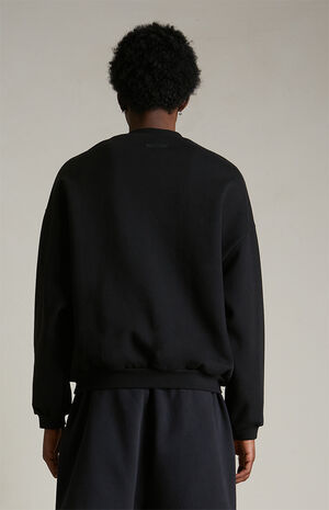 Black Heavy Fleece Crew Neck Sweatshirt image number 4