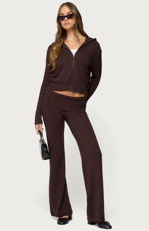 Lula Cable Knit Foldover Pants image number 5