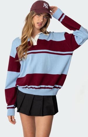 Kian Striped Polo Sweater image number 1