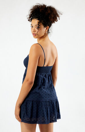 Ruched Bow Tie Babydoll Mini Dress image number 3