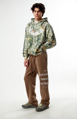 Brown Expressions Baggy Sweatpants image number 1