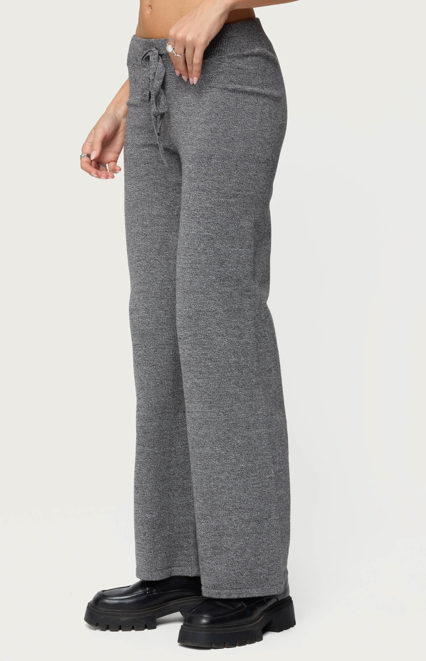 Edikted Ayah Straight Leg Knit Pants