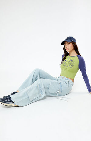 Light Ties Low Rise Pull-On Jeans image number 1