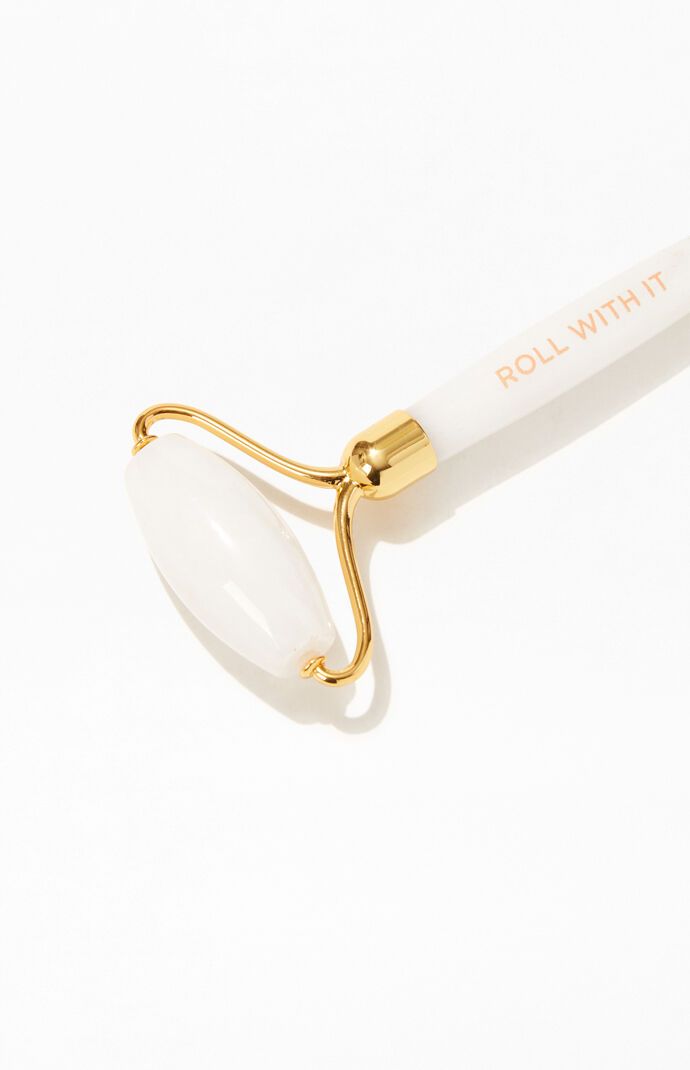 White Quartz Face Stone Roller