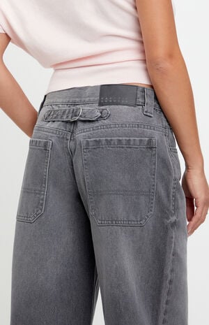 Sloane Low Rise Ultra Baggy Jeans Back Tab Gray image number 5