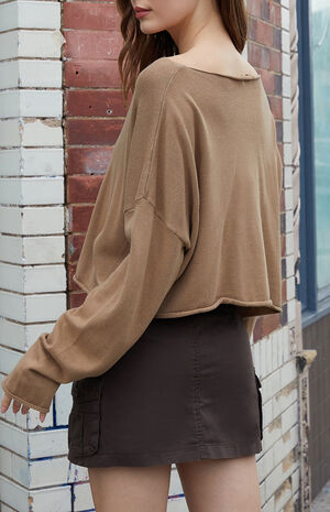 Light Brown Cameron Cropped Sweater image number 4