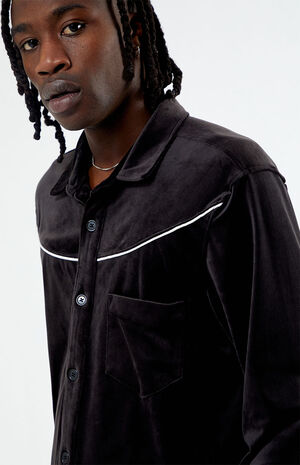 Velour Western Button Down Shirt image number 2
