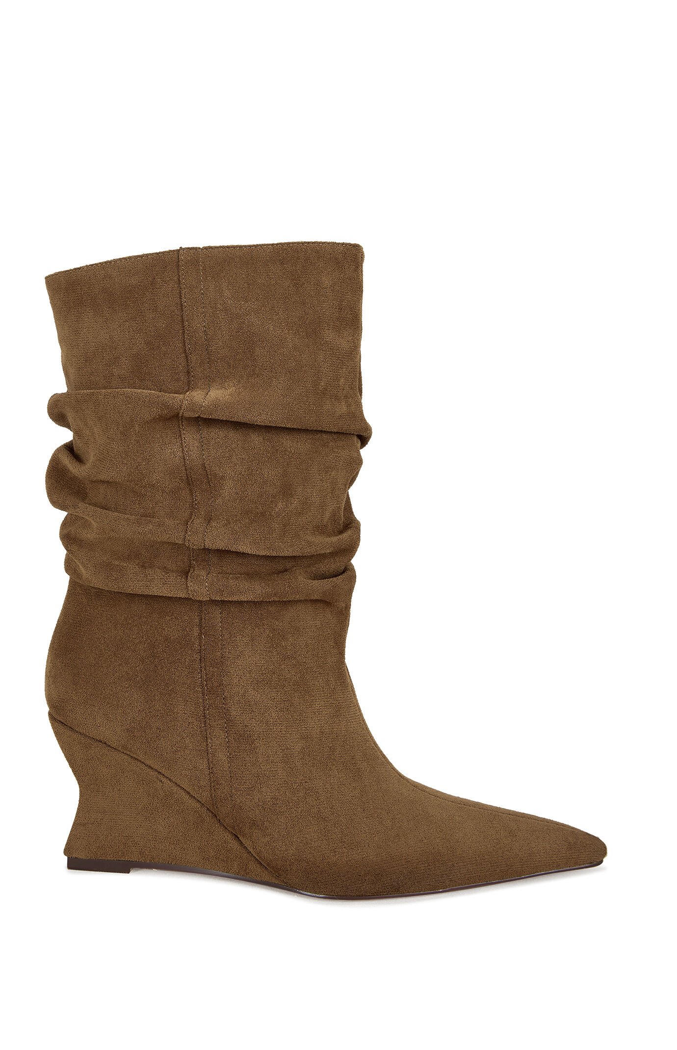 AZALEA WANG Asaf Tan Wedge Booties