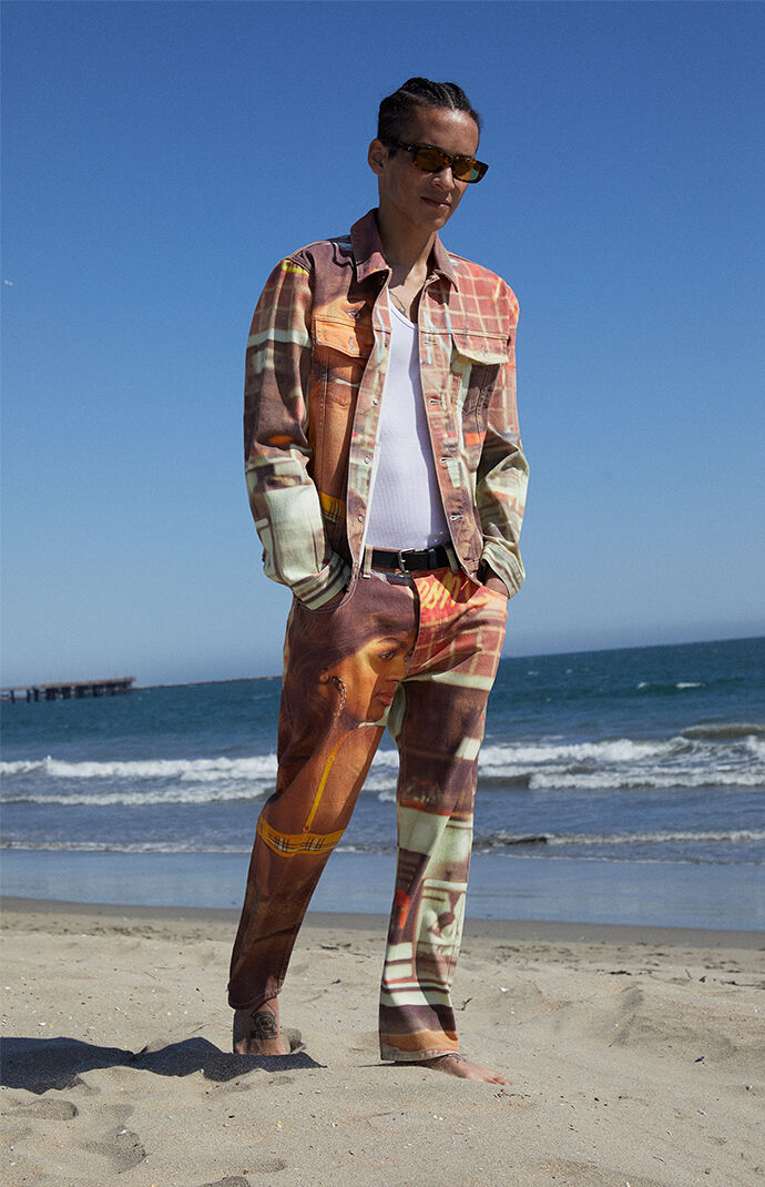 Vintage All Over Print Jeans