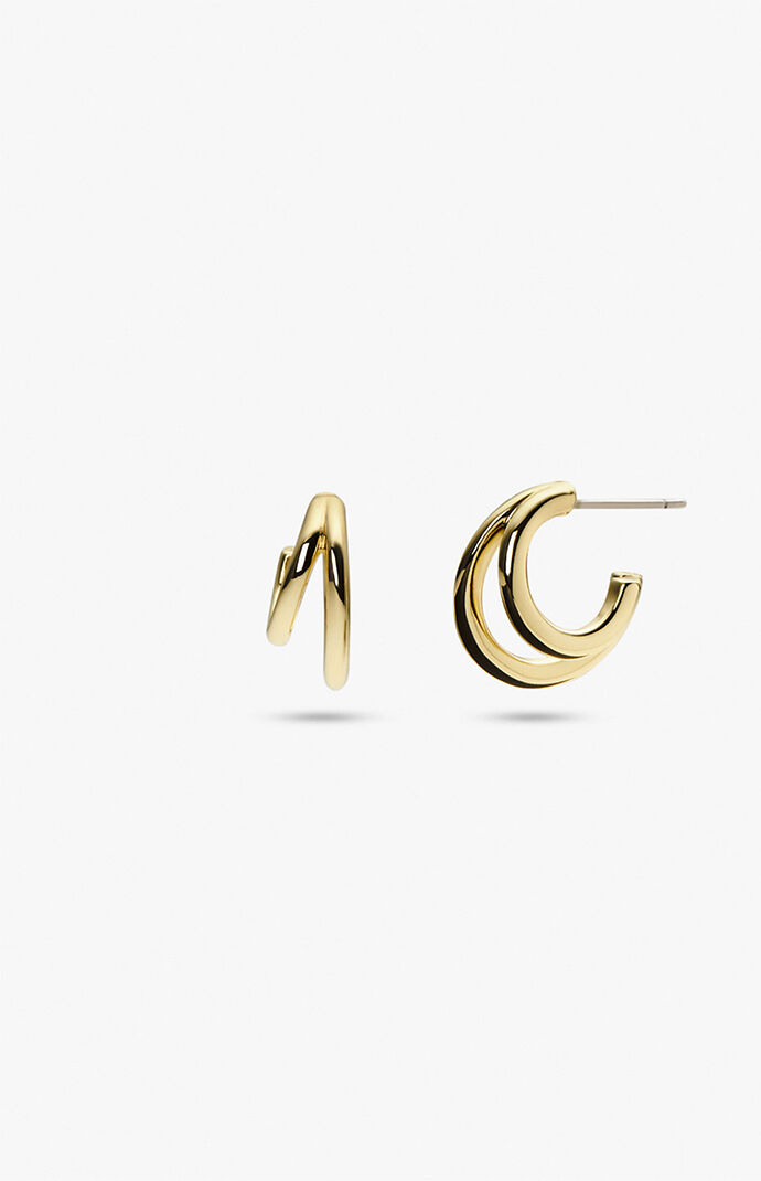 ana luisa◆ハドソン チャンキーリング＊HUDSON Amazon.com: Ana Luisa Asher Two-Tone Small Huggie Hoop
