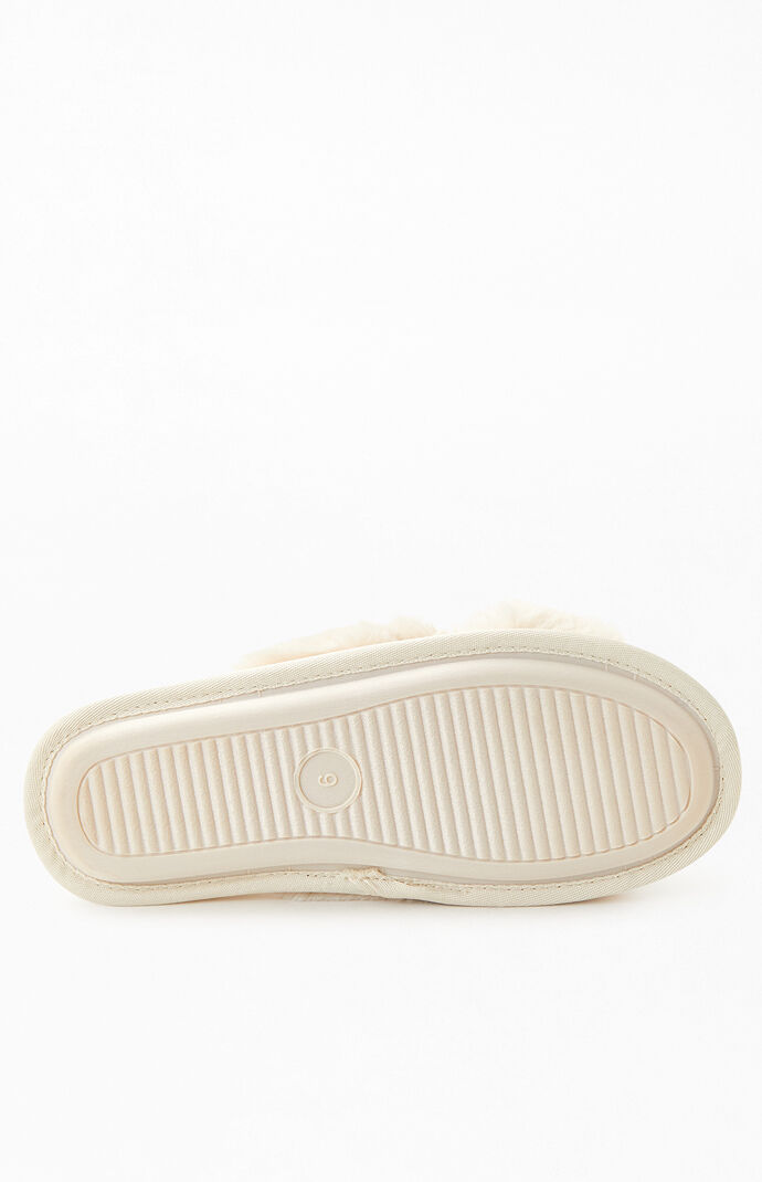 By PacSun Nude Fuzzy Slippers