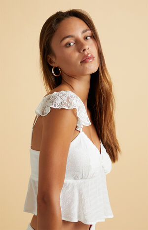 Lace Babydoll Top image number 2