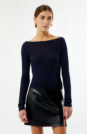 Bailey Boat Neck Glitter Sweater image number 2
