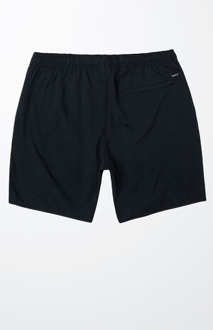 Black Yogger Stretch Athletic Shorts Black Yogger Stretch Athletic Shorts image number null