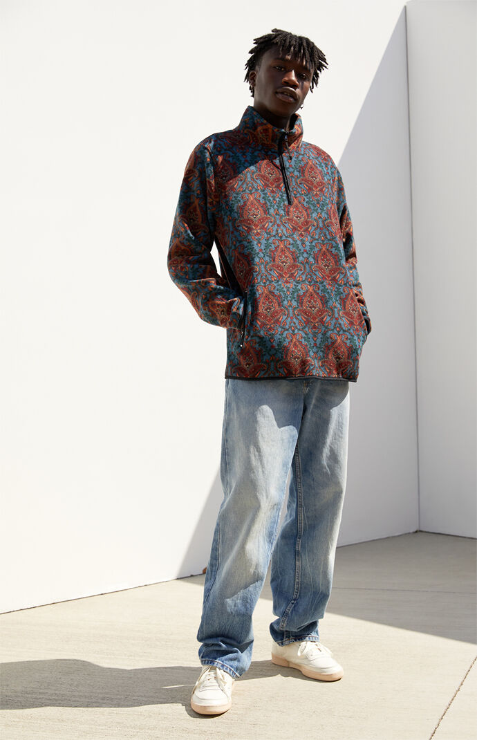 Printed Half Zip Fleece Pullover