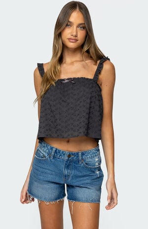 Tami Eyelet Ruffle Tank Top image number 1
